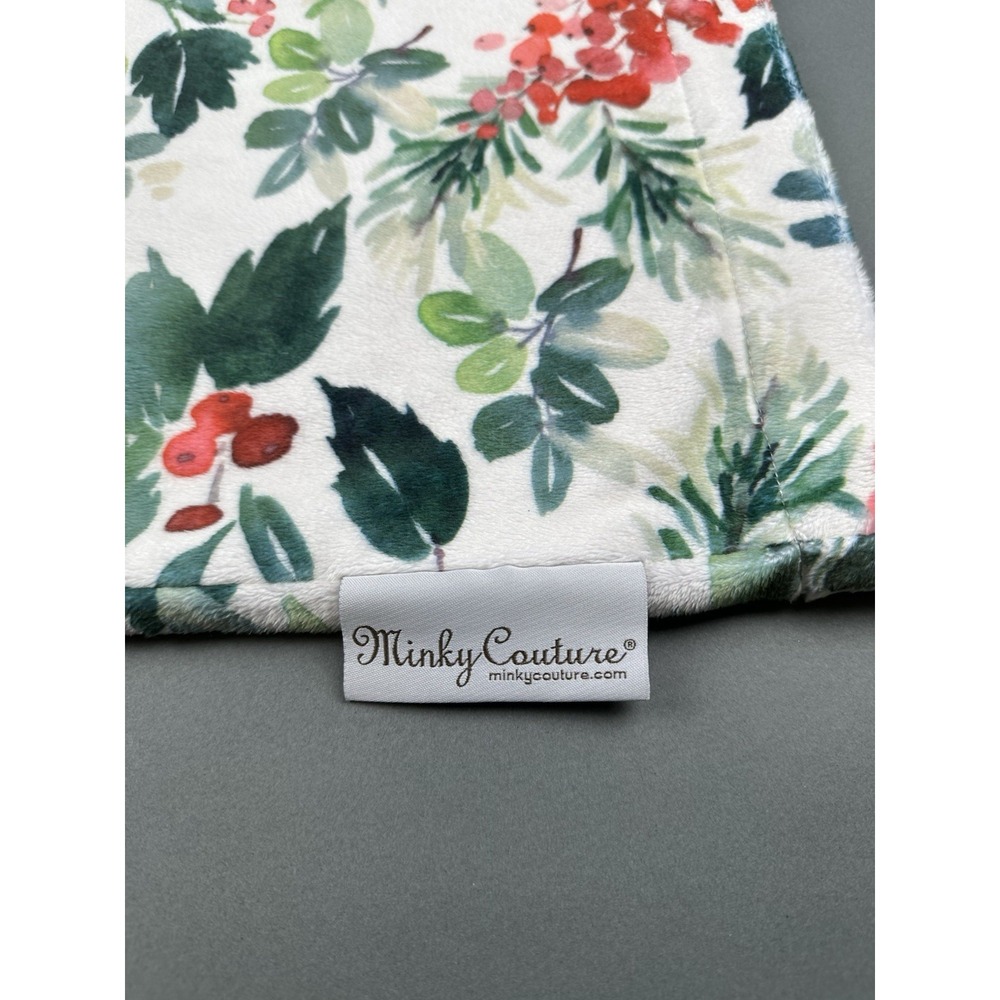 Minky Couture Holiday Christmas Mistletoe Set of 2 Soft Pillowcase